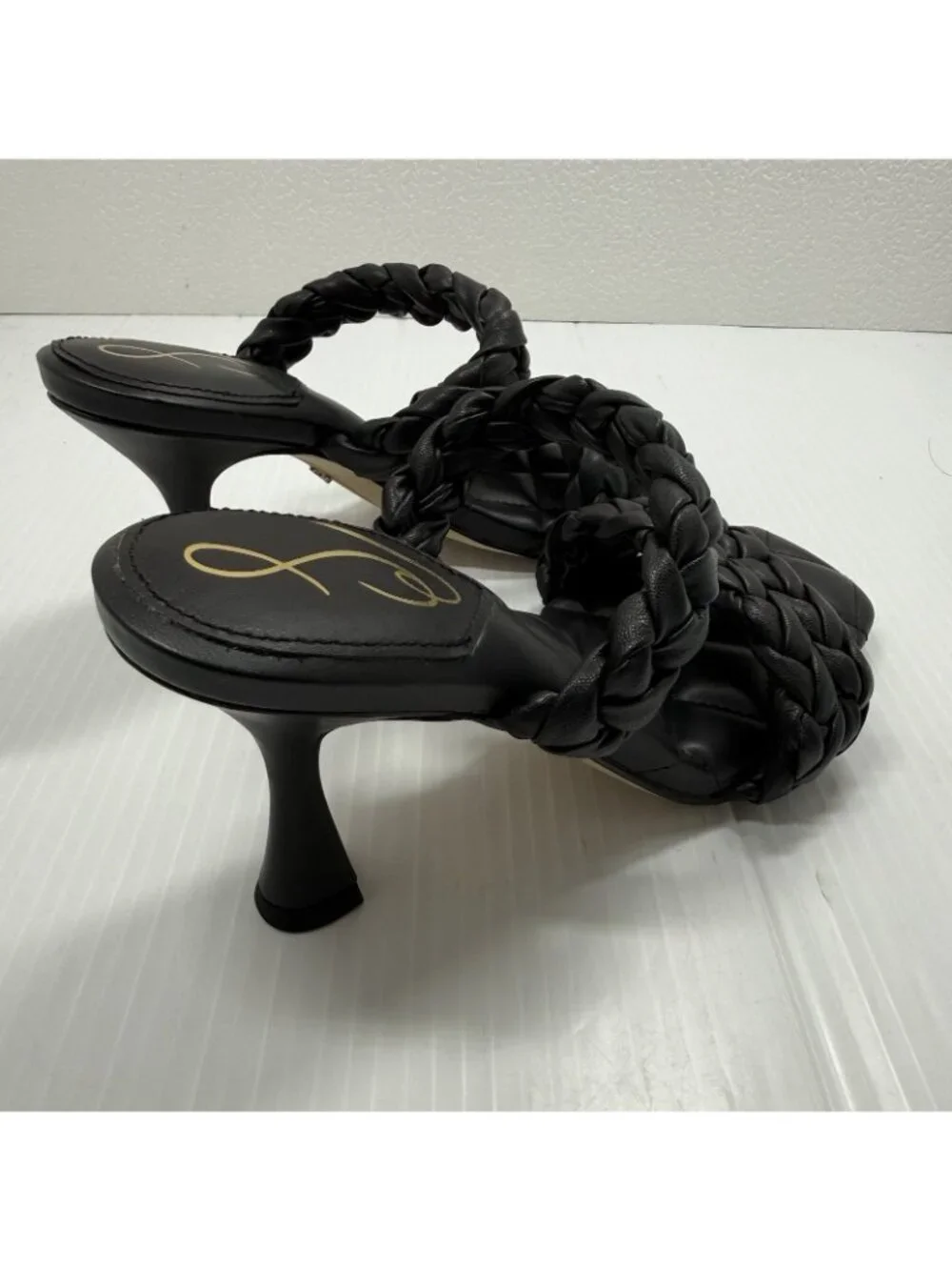 Sam Edelman Womens Meghan Braided Sandals Size 8 Black Quilted Boho Resort NWT